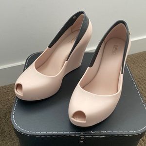 Melissa nude wedge. Size 7